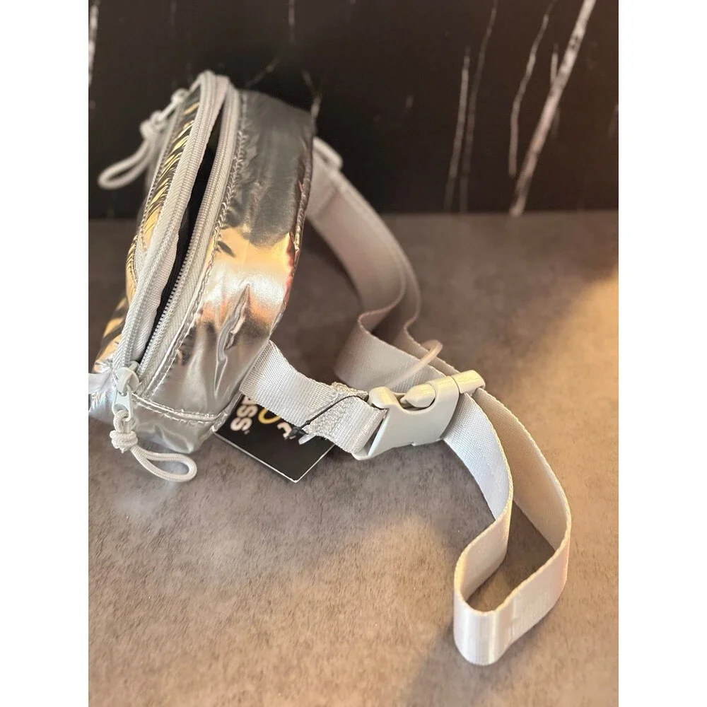 Girls Belt Cross Body‎ Bag Art Class metallic silver NWT